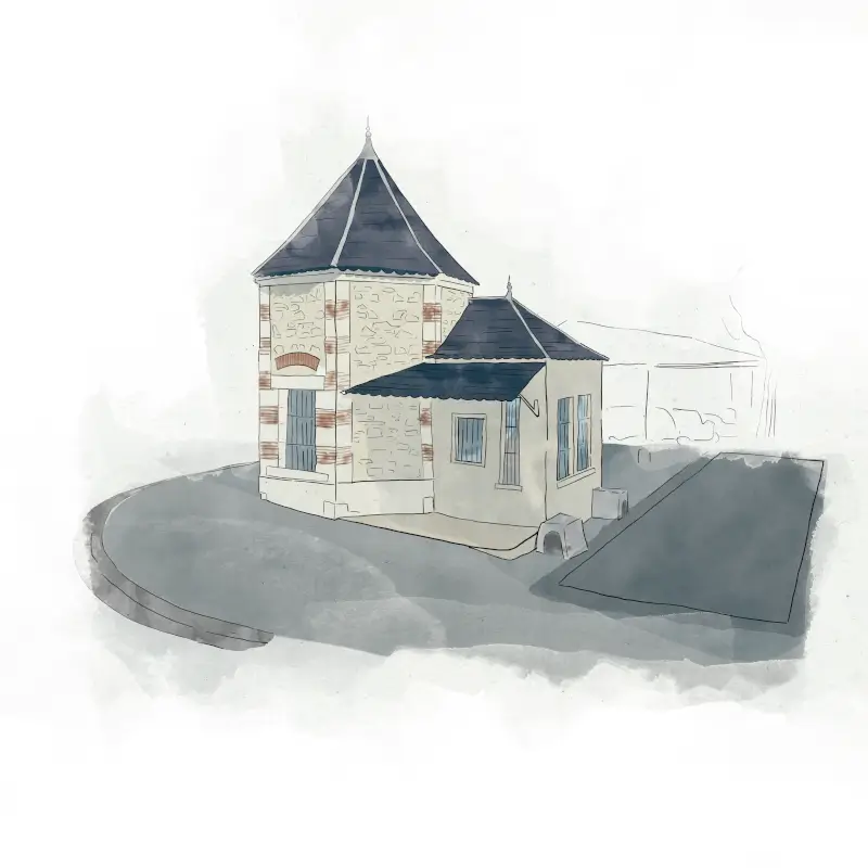 Dessin du pavillon du poids public