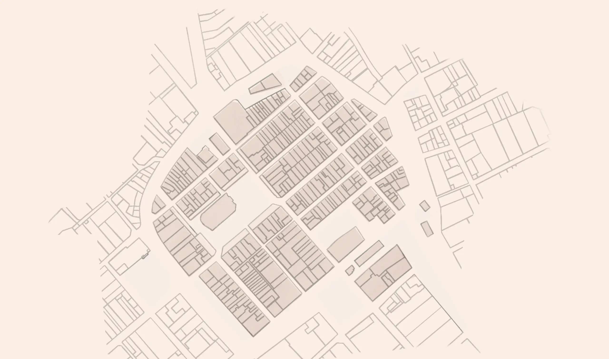 Plan de la bastide de Réalmont avec les dix étapes du parcours