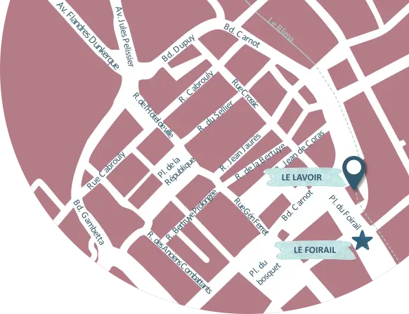 Emplacement du panneau 7 dans la bastide