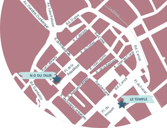 Emplacement du panneau 5 dans la bastide